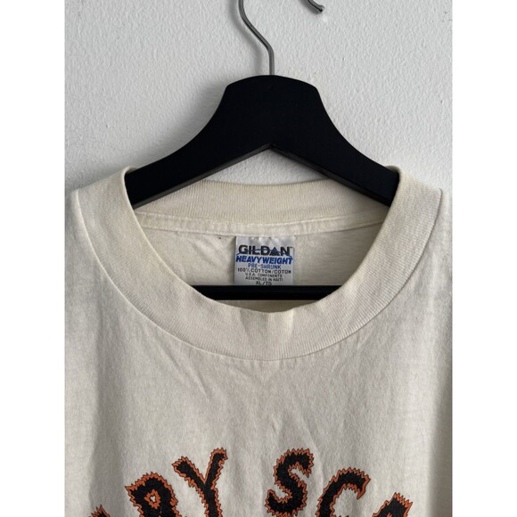 Vtg 90s JERZEES Trick Or Treat Beary Scary Funny Graphic T-Shirt Sz XL Witch - Picture 2 of 4